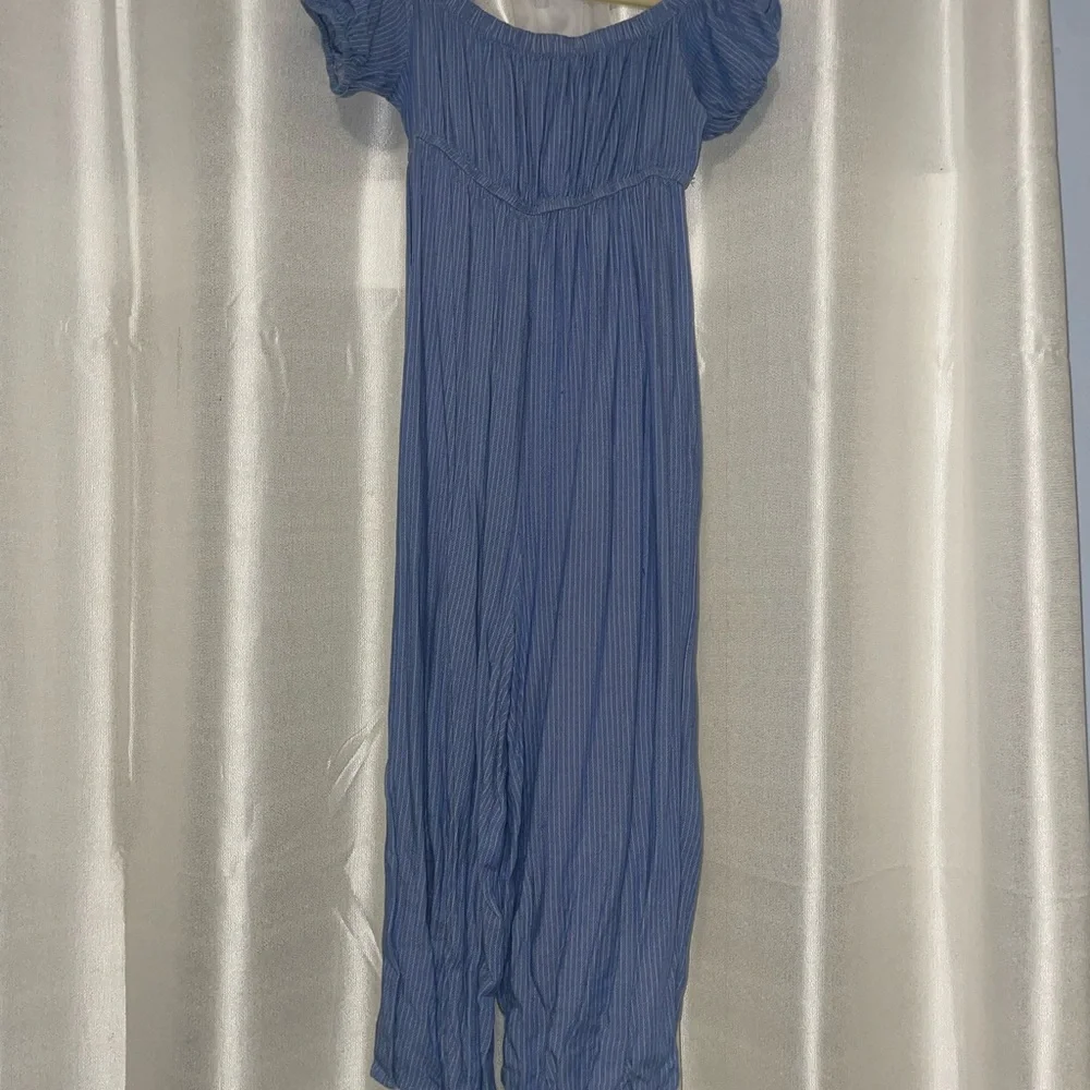 Urban Outfitters Blue Stripe Jumpsuit - Picture 5 of 5